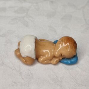 Miniature Ceramic Baby Boy Figurine